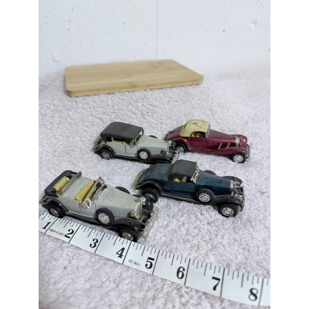 Yatming Diecast Car Lot 4 Mercedes 540K Cabriolet Vintage 8501 8502 8503 8504